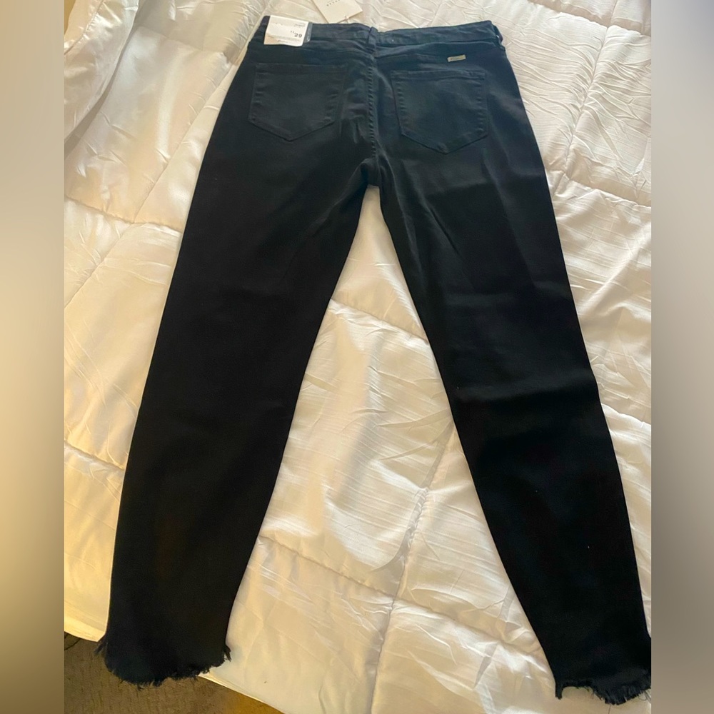 KanCan Black Sammie Sharkbite Jeans NWT